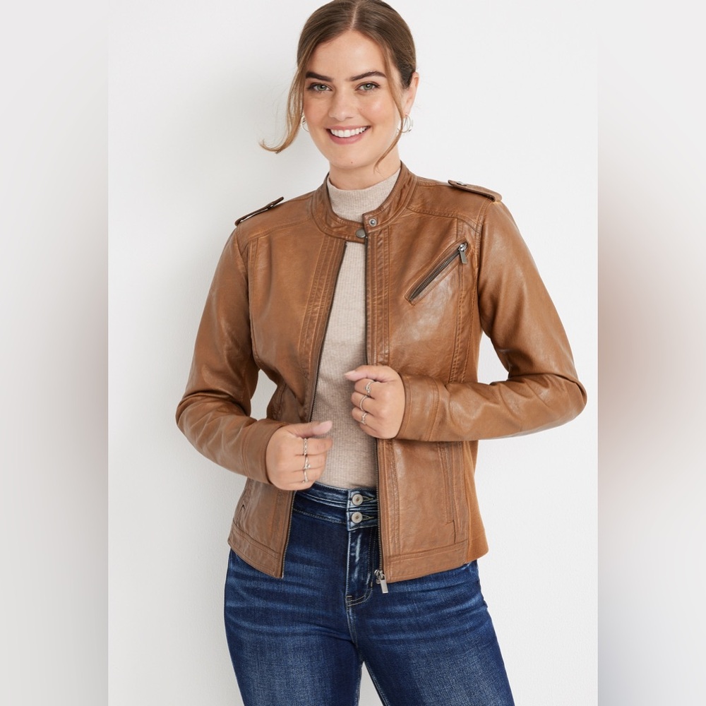 Faux Leather Jacket